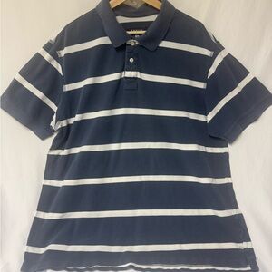 Arrow Navy and White Striped Polo Shirt